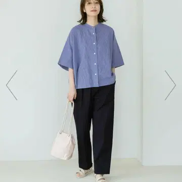 싱글 거즈 돌먼 5부 소매 밴딩 셔츠