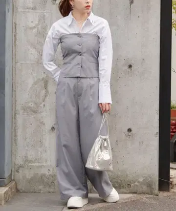수트 베어 콤비네존(GRY) 셋업 Chico 치코