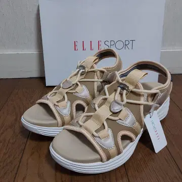 ELLESPORT 스니커즈 샌들 오픈 토 23.5cm 베이지