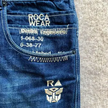 ROCAWEAR 데님 청바지 팬츠 자수 로고 사이즈 W36