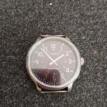 TIMEX 방수 손목시계 쿼츠 블랙 다이얼