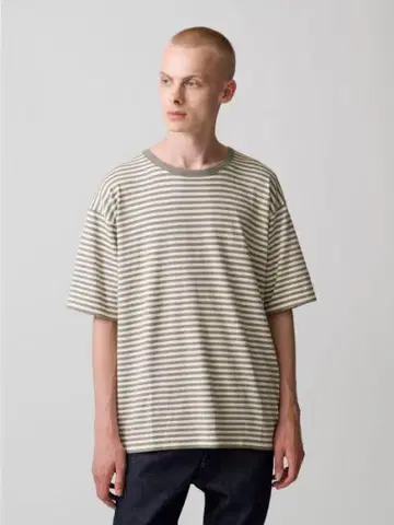 24AW 론 헤르만 오가닉 코튼 보더 티셔츠 L 베이지