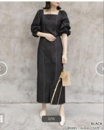 스티치 디자인 데님 원피스 randa 미사용 새상품 택 포함