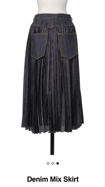 새상품 sacai denim mix skirt 사이즈 2 25SS 사카이