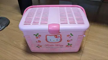 헬로키티 핑크 수납 바스켓