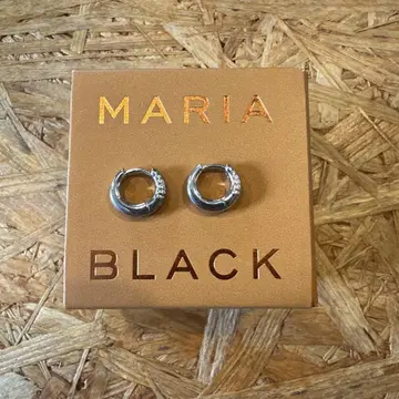 MARIA BLACK 실버 후프 귀걸이