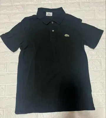 [LACOSTE] 라코스테 사슴 자수 피케 셔츠 블랙 L 사이즈
