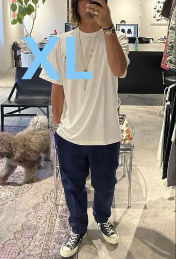 GOD SELECTION XXX 네이비 체크 팬츠 XL