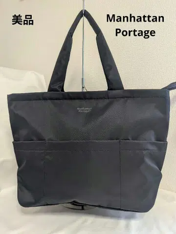 새상품급 Manhattan Portage 블랙 토트백