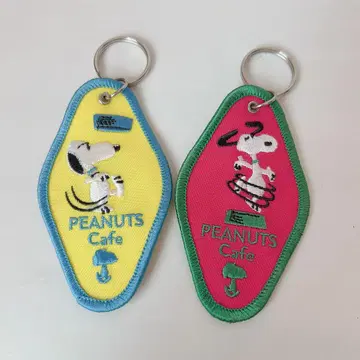 미사용 PEANUTS Cafe 자수 스누피 키링