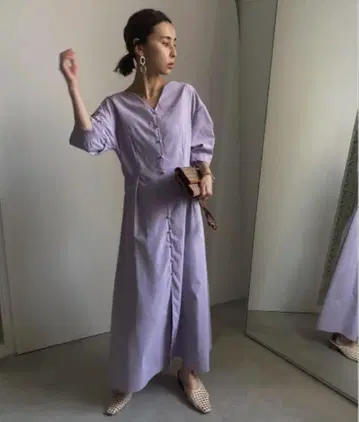 AMERI LANTERN SLEEVE TUCK DRESS 새상품급 M