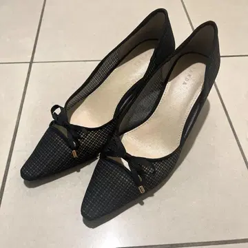 RANDA 란다 메쉬 스틸레토 펌프스 블랙 24cm