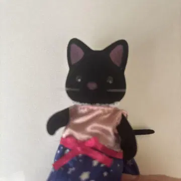 실바니안 패밀리 검은 고양이 옷 갈아입히기 인형