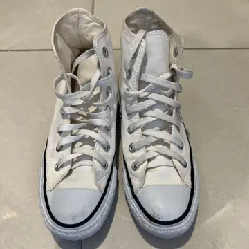 CONVERSE ALL STAR 화이트 하이컷 스니커즈 24cm