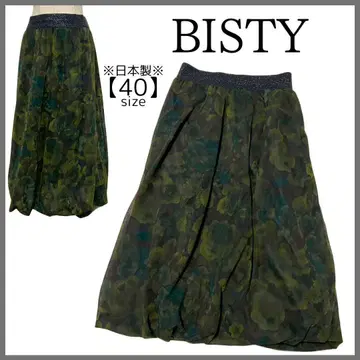 도쿄 스타일 BISTY 튤 벌룬 스커트 꽃무늬 플라워 프린트