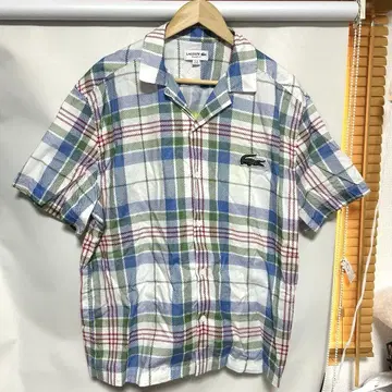 라코스테 LACOSTE 체크 셔츠 남성용 [L 사이즈]