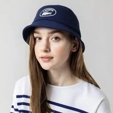 LACOSTE 라코스테 다운 브림 맨투맨 모자 네이비