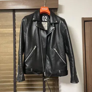 VALLET02 천연 가죽 더블 라이더 자켓 남성용 발렛