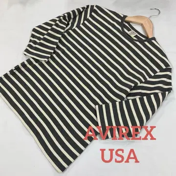 AVIREX USA 보더 T 7부 소매 M #1600