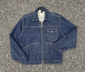 Wrangler 11MJZ 짧은 데님 자켓 지퍼 60년대 복각