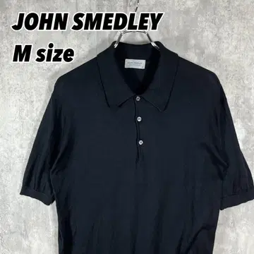 JOHN SMEDLEY 존스메들리 씨 아일랜드 코튼 피케 셔츠 블랙