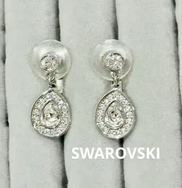 [익명 배송] SWAROVSKI 스와로브스키 귀걸이 드롭 실버 새상품급