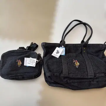 U.S. POLO ASSN 숄더 백 데님 미사용 새상품 세트