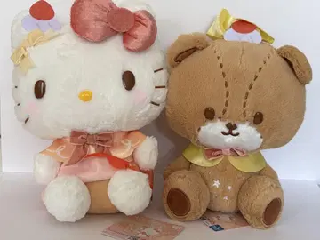 헬로키티 반짝반짝 간식 타임 BIG 봉제 인형 전 2종 세트