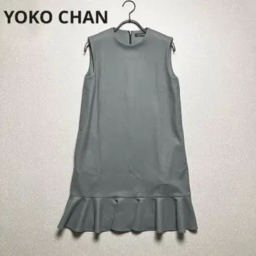 새상품급 요코짱 슬리브리스 헴 플레어 원피스 그레이 크루넥