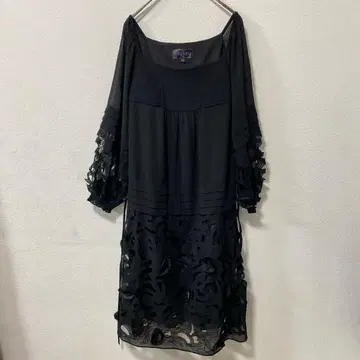 RUIRUE 꽃 모티브 레이스 블랙 여성용 드레스 원피스