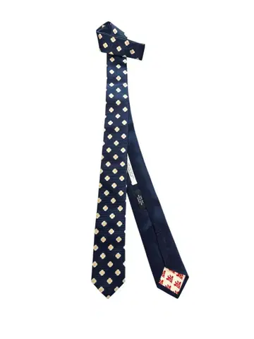 giraffe 실크 넥타이 네이비 다이아몬드