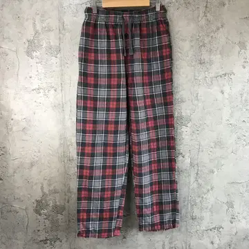 az354 구제 의류 체크 팬츠 파자마 팬츠 빨간색 블랙 그레이 화이트