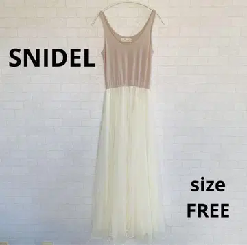 SNIDEL 스나이델 롱 원피스 샤샤 스커트 경사 플레어