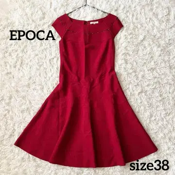 새상품급 EPOCA 에포카 데콜테 비즈 플레어 원피스 미니 드레스