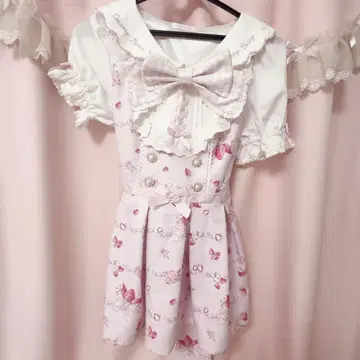 LIZLISA 셋업 Creamy Berry 패턴 핑크