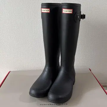 HUNTER 블랙 장화 UK 9 / EU 40-41
