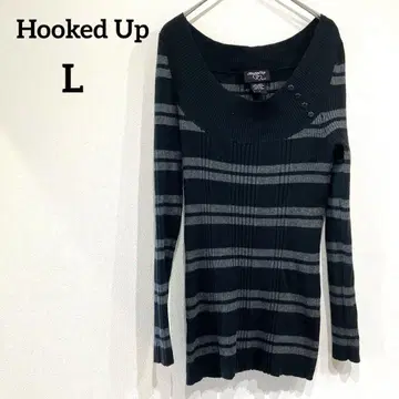 Hooked Up [L] 보더 보트넥 스웨터 니트