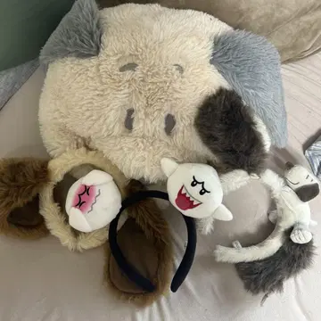 개 얼굴 머리띠 세트