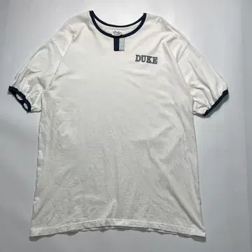 90s USA제 듀크 대학 링거 티셔츠 화이트 XL 초코친 6901