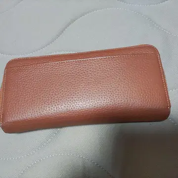 카멜 가죽 장지갑 지퍼식