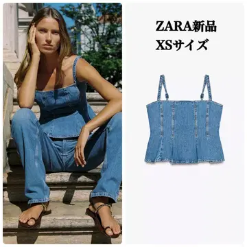 ZARA TOPZ1975 데님 스트랩 XS 택 포함 새상품