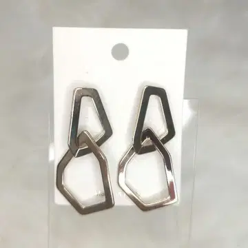 2줄 플레이트 골드 귀걸이 액세서리