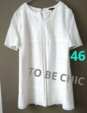TO BE CHIC 투 비 시크 반팔 튜닉 46 고급 레이스