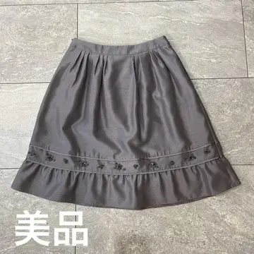그레이 플레어 스커트 사이즈 42