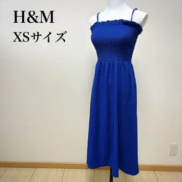 H&M 오프숄더 맥시 원피스 블루 XS 여름 새상품