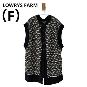 0544 LOWRYS FARM 로리즈팜 슬리브리스 니트 빅 루즈 블랙