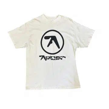 90's APHEX TWIN 로고 티셔츠 화이트