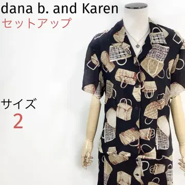 dana b. and Karen 블라우스 + 스커트 셋업 2개 세트 실크