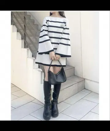 chico 보더 탑 원피스