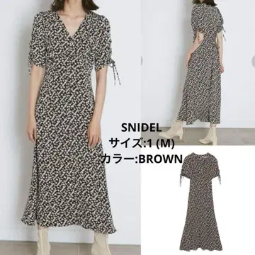 SNIDEL 전개 머메이드 프린트 원피스